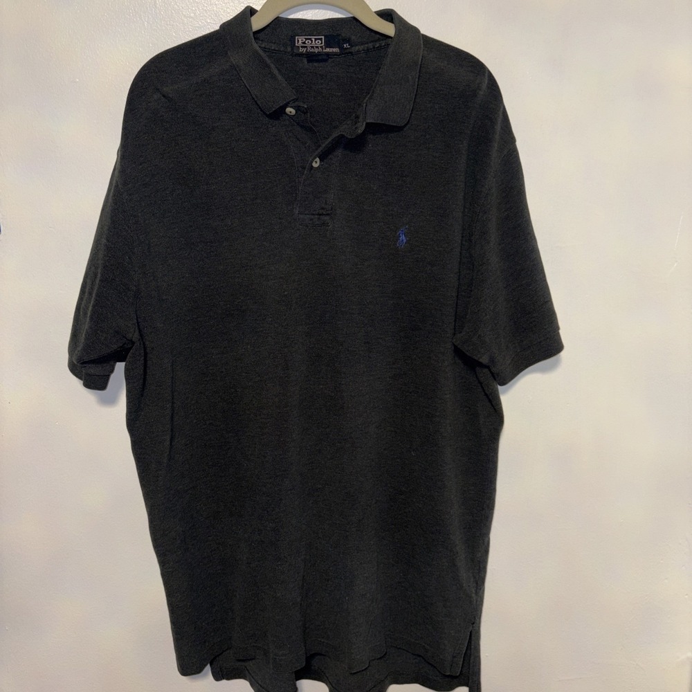 Polo Ralph Lauren Men's Polo Shirt XL charcoa gray Soft Cotton Classic Fit Pony